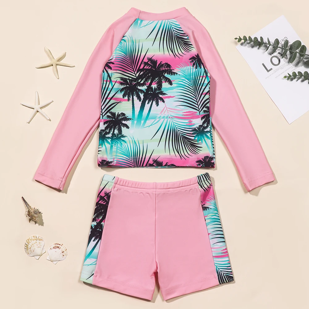 Traje de baño infantil con rashguard de manga larga de secado rápido - imagen 3