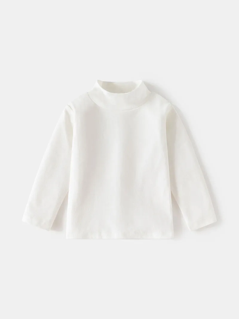 Camiseta interior cuello alto fina para niños de primavera, holgada - imagen 3