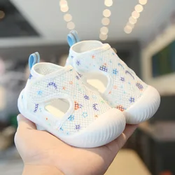Sandalias de velcro niños anticolisión malla transpirable