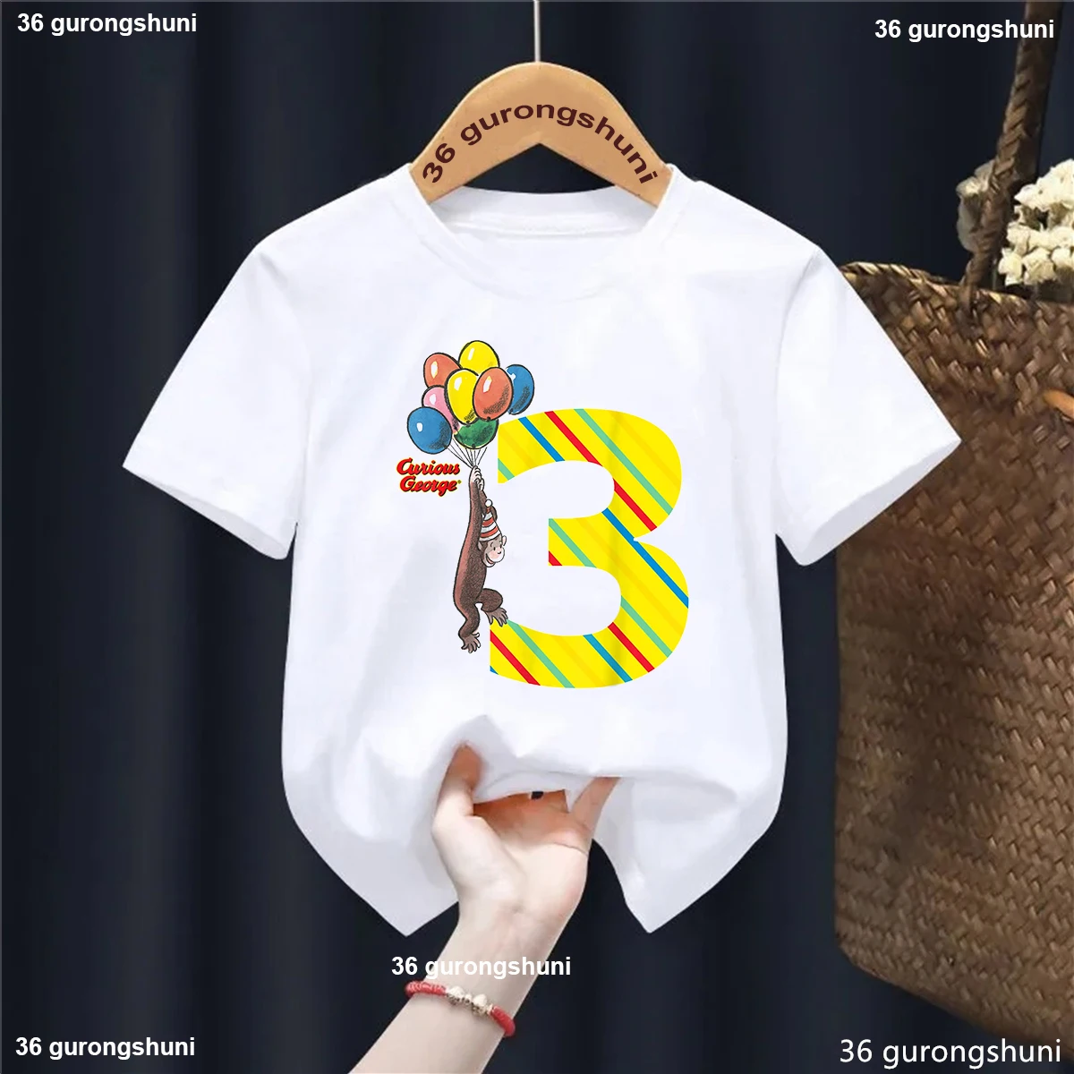 George Camiseta infantil gráfica manga corta verano niño