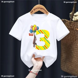 George Camiseta infantil gráfica manga corta verano niño