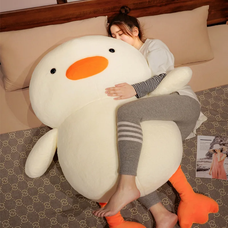 Peluche pato durmiente suave naranja para niños, cojín regalo cumpleaños - imagen 3