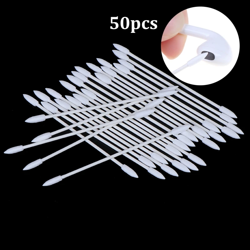 Hisopos de algodón sin polvo para limpiar auriculares y accesorios - imagen 3