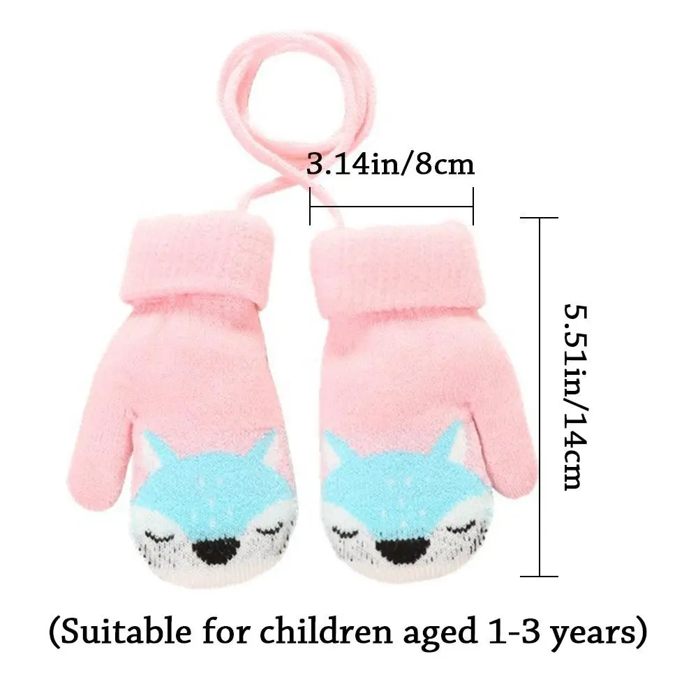 Guantes de punto gruesos y cálidos para bebés y niños de invierno - imagen 2