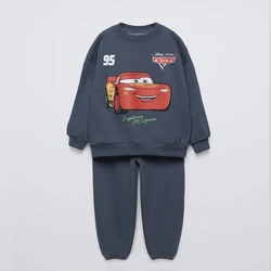 Chándal infantil coche de dibujos animados con capucha y pantalón