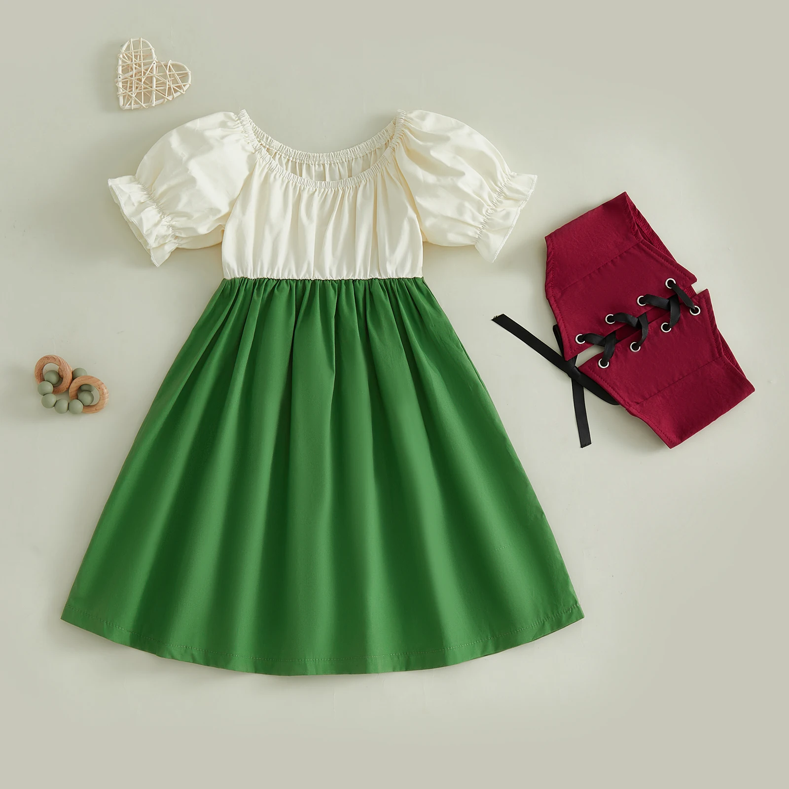 Traje Oktoberfest infantil para niñas pequeñas con chaleco corsé - imagen 3