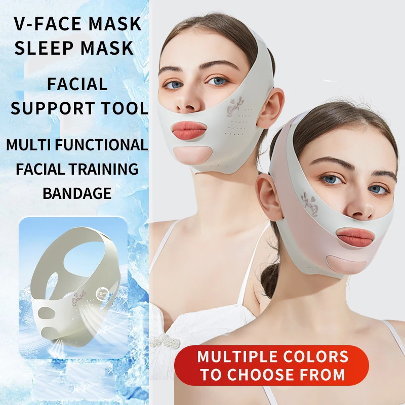 Banda facial en V de elevación y sujeción para doble mentón - imagen 3