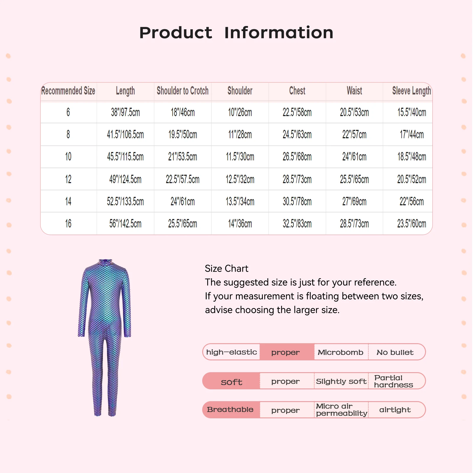 Maillot de ballet sirena con escamas metálicas para niña - imagen 4