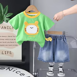 Conjunto de verano para bebés con camiseta y pantalón corto