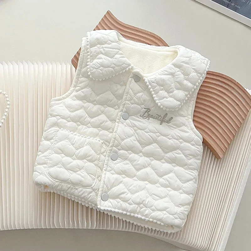 Chaleco de felpa suave de algodón para niña – Cálido otoño invierno - imagen 5