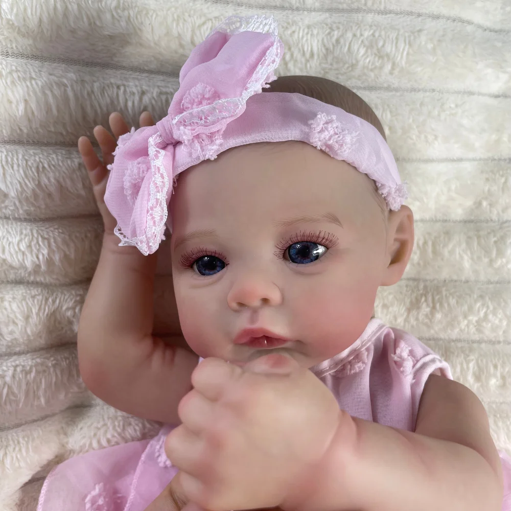 Muñeca reborn MRB Meadow de vinilo con piel 3D lavable - imagen 2