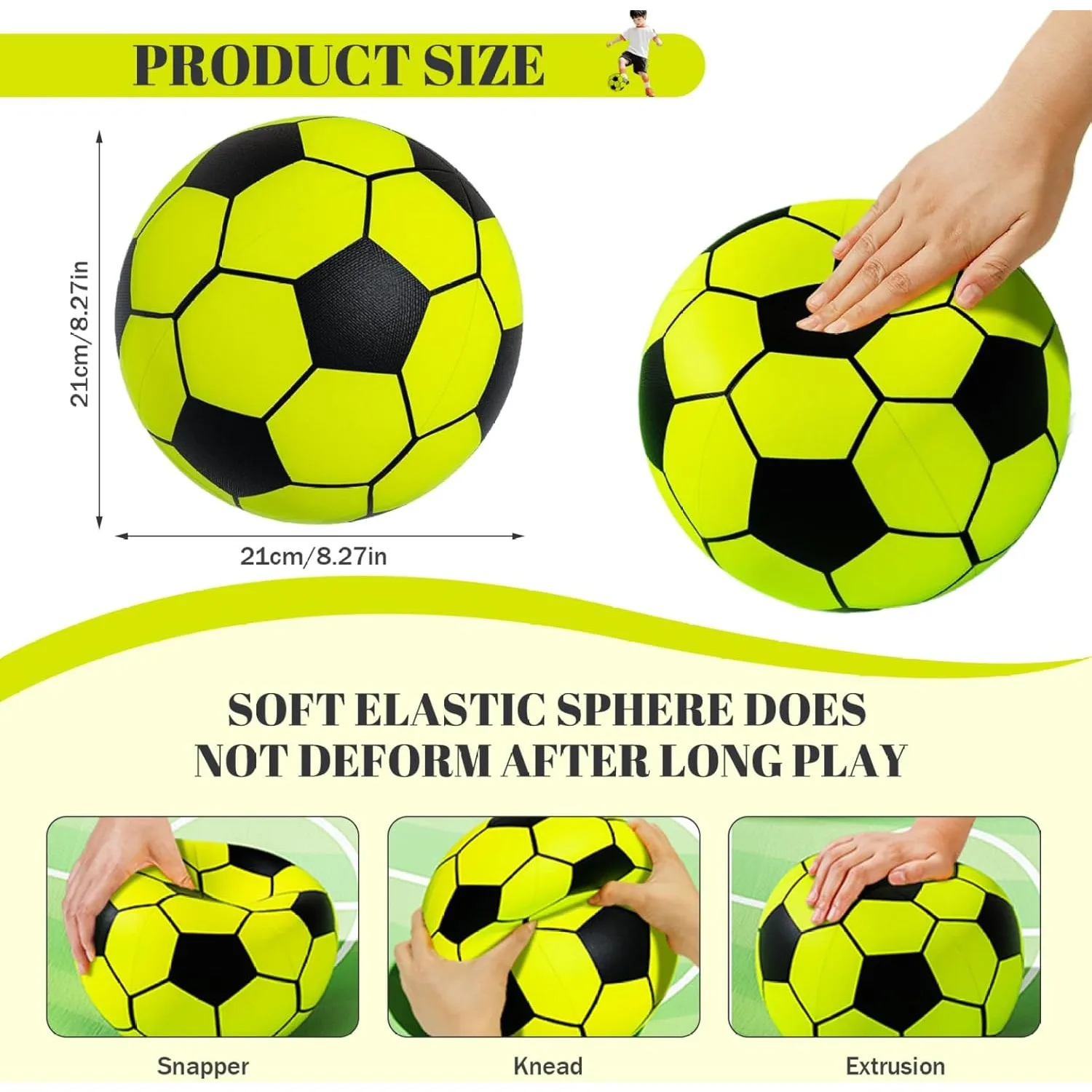 Balón de fútbol silencioso de espuma PU para niños – interior