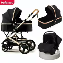 Cochecito 3 en 1 para bebé recién nacido – Plegable aluminio ligero