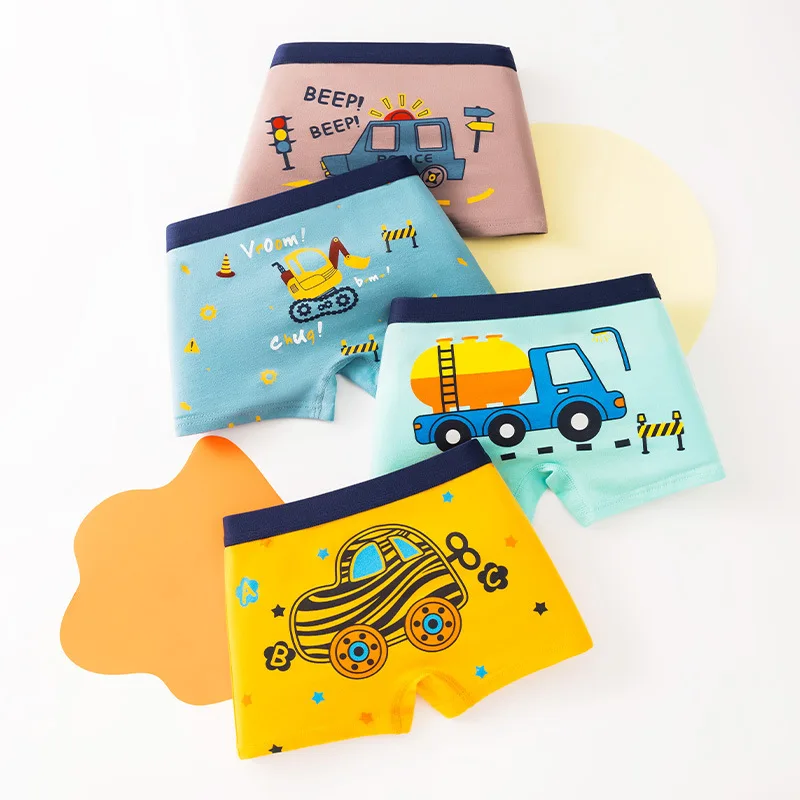 Calzoncillos de algodón con estampado de coches para niños - imagen 2