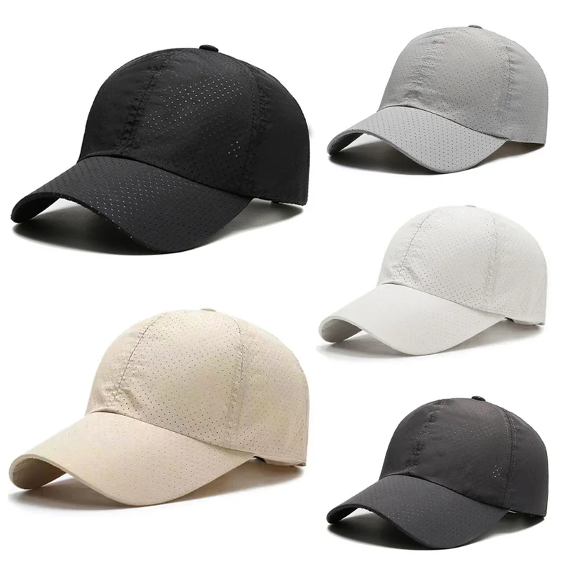 Gorra de béisbol de secado rápido para hombre y mujer, vista frontal