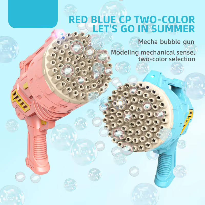 Pistola de burbujas automática con luz para niños – Juguete de verano - imagen 4