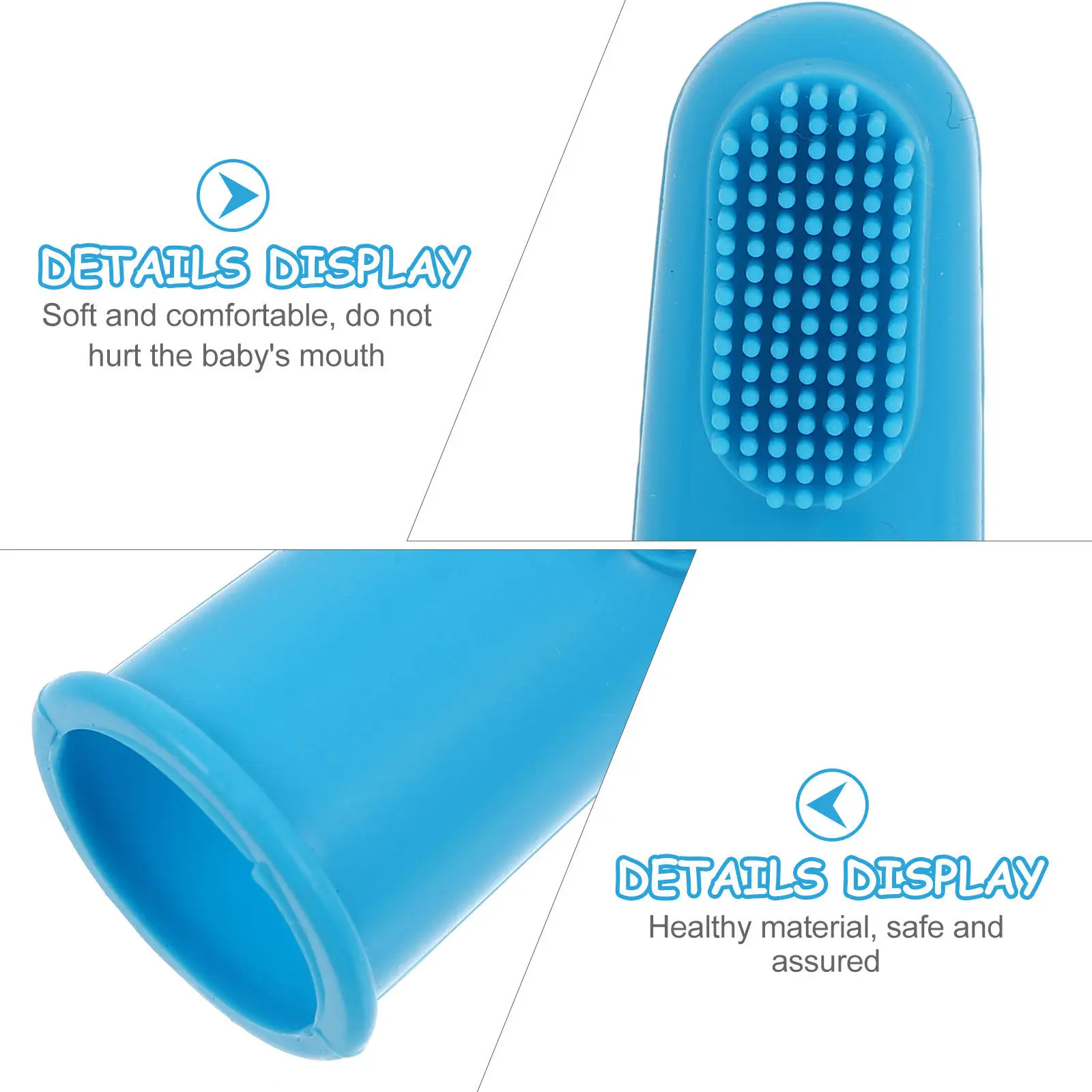 Cepillo dental de silicona suave para bebé, higiene bucal portátil - imagen 5