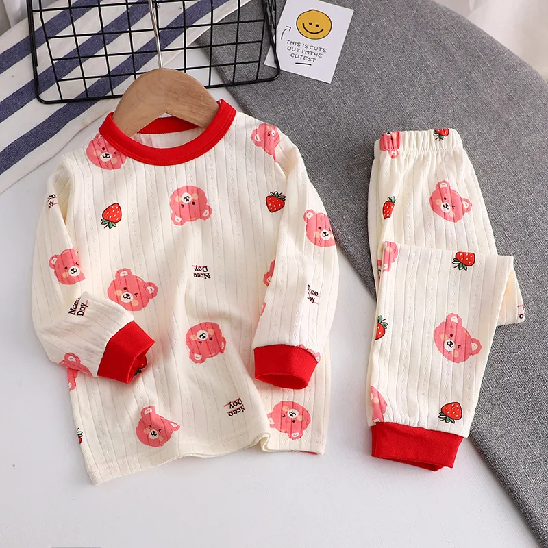 Conjunto de pijama infantil unisex suave y cómodo dibujos animados - imagen 3