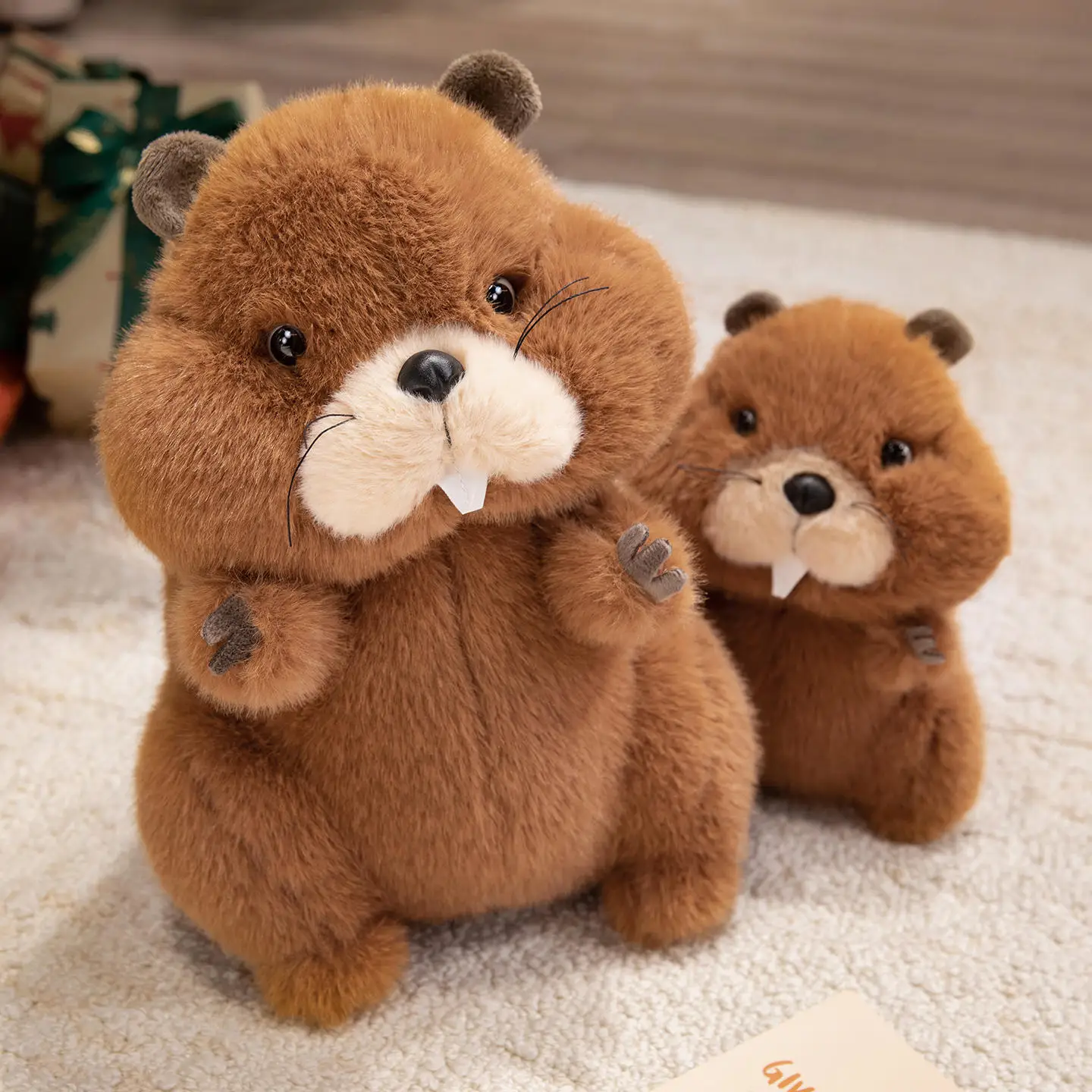 Peluche de marmota suave regordeta para regalar y decorar niños