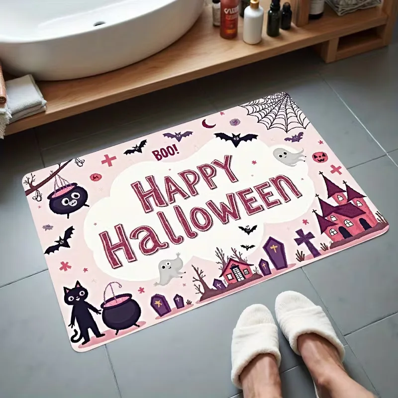 Alfombra Halloween terciopelo resistente y fácil de cuidar - imagen 3