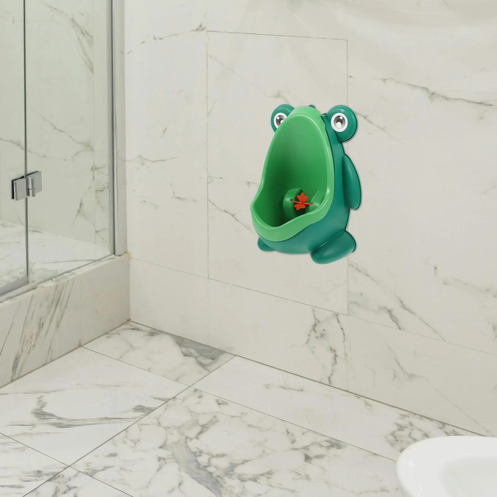 Urinario infantil colgante de rana con depósito extraíble y agua girante - imagen 5