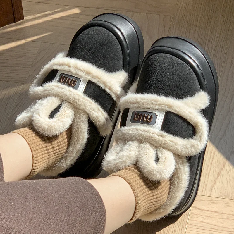 Pantuflas de casa para niñas – Cálidas con orejas de conejo para invierno - imagen 5