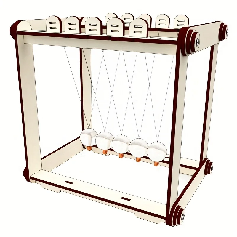 Kit péndulo Newton de madera educativo STEM - imagen 4