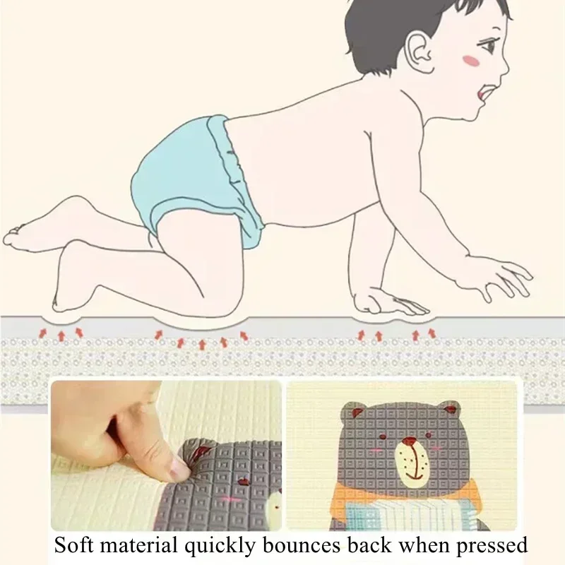 Alfombra de gateo plegable para bebé homologada y segura - imagen 4