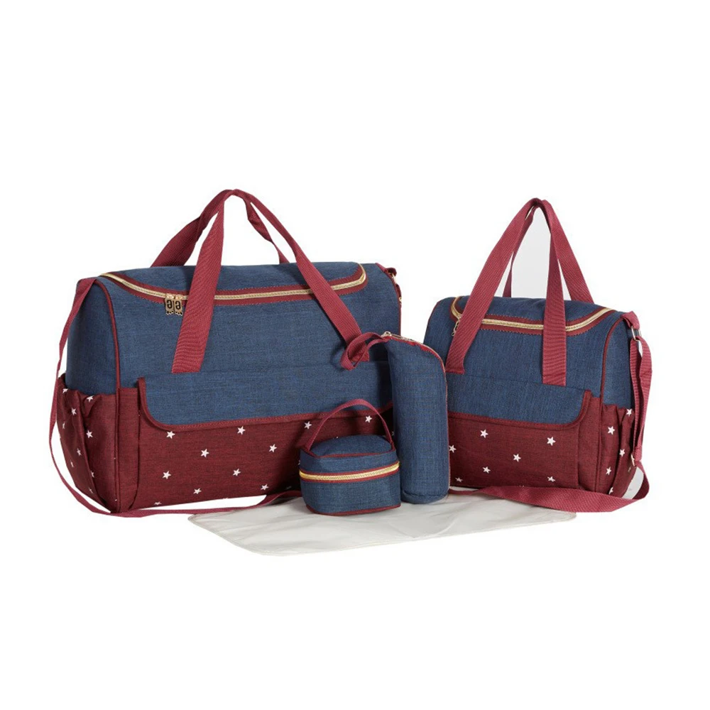 Bolsa para pañales impermeable con bolsillos y diseño ergonómico