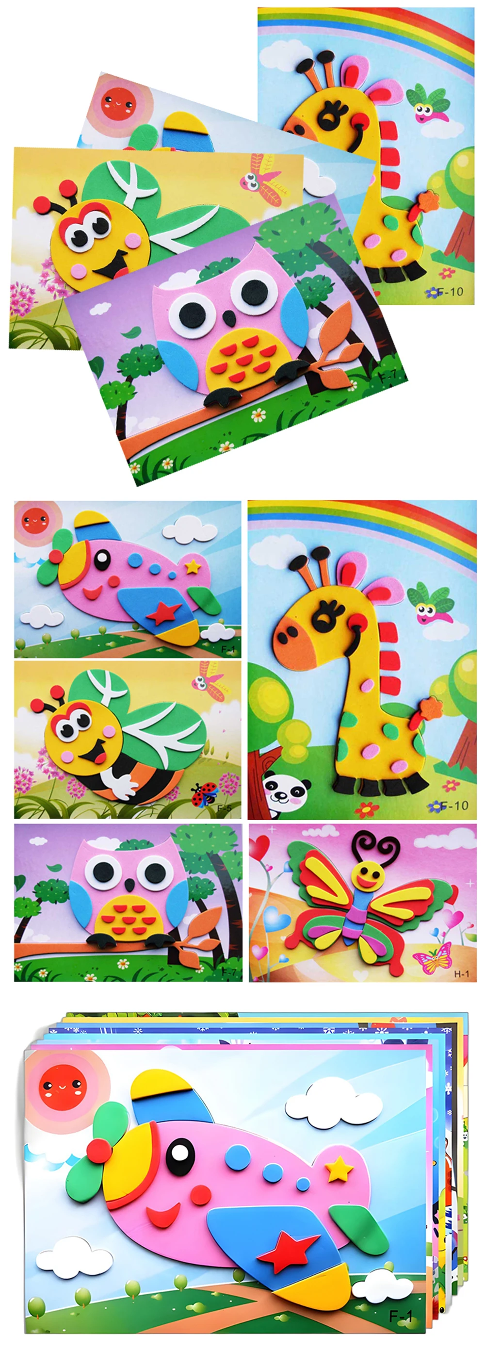 Set de pegatinas EVA en bolsa de embalaje