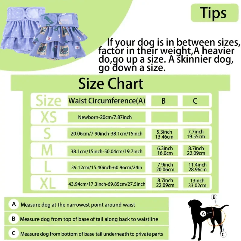 Pañales reutilizables lavables para perros de tela impermeable - imagen 5