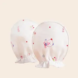 Mitones suaves de algodón para bebé – Protección anti-rasguños 0-6 meses