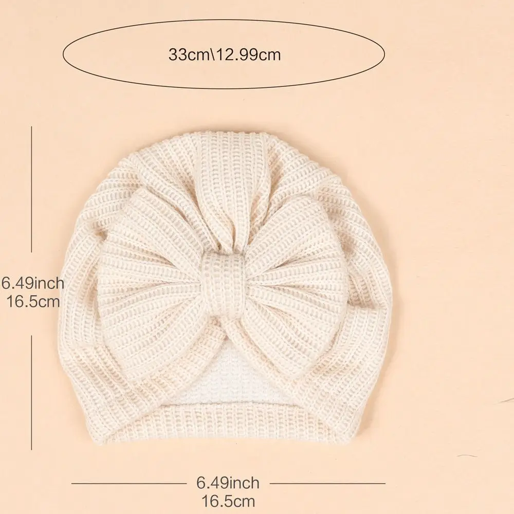 Gorro turbante infantil tejido elástico cálido liso otoño-invierno - imagen 5
