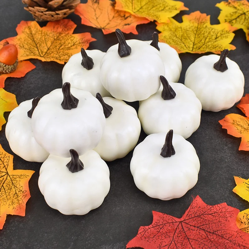 Mini calabazas realistas para centro de mesa Halloween - imagen 2