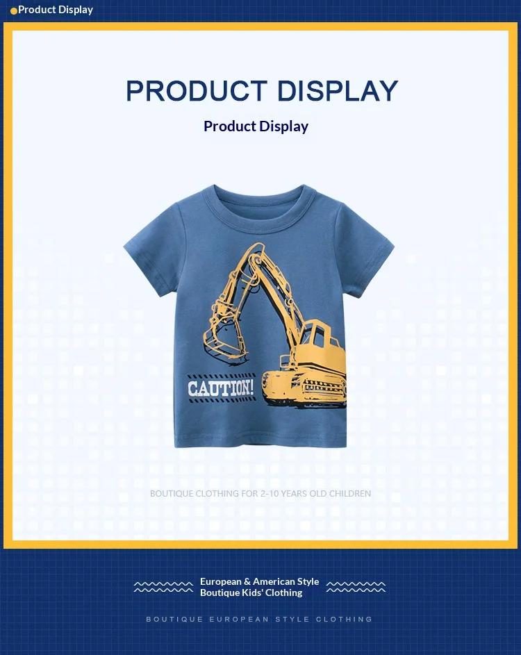 Detalle de camiseta infantil de verano
