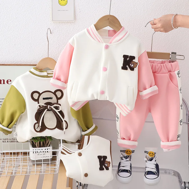 Conjunto béisbol infantil con letras, manga larga y estilo deportivo - imagen 5