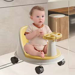 Asiento de baño bebé ergonómico antideslizante con rueda para ducha