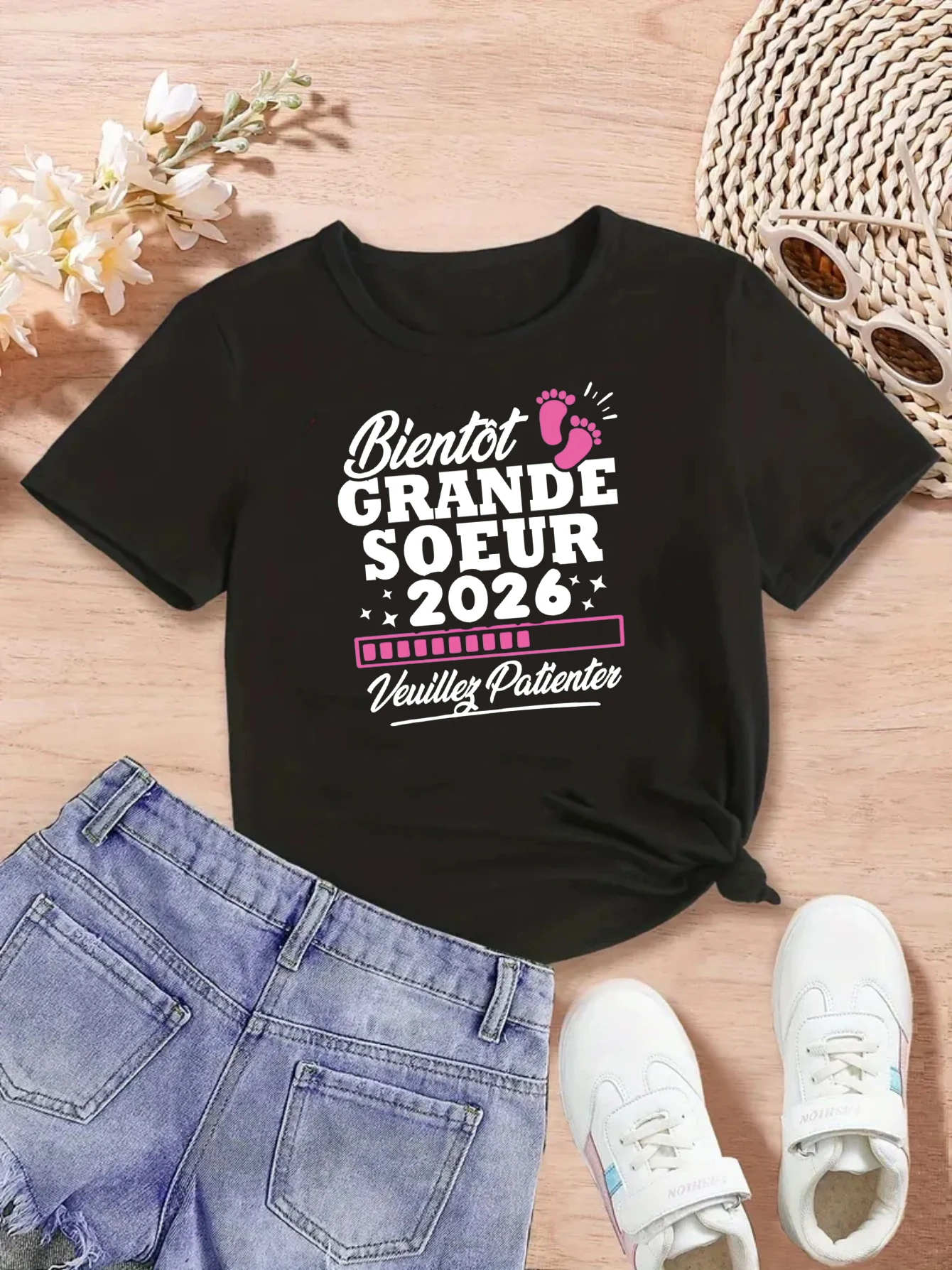 Camiseta estampada para niña de algodón con dibujo tierno - imagen 2