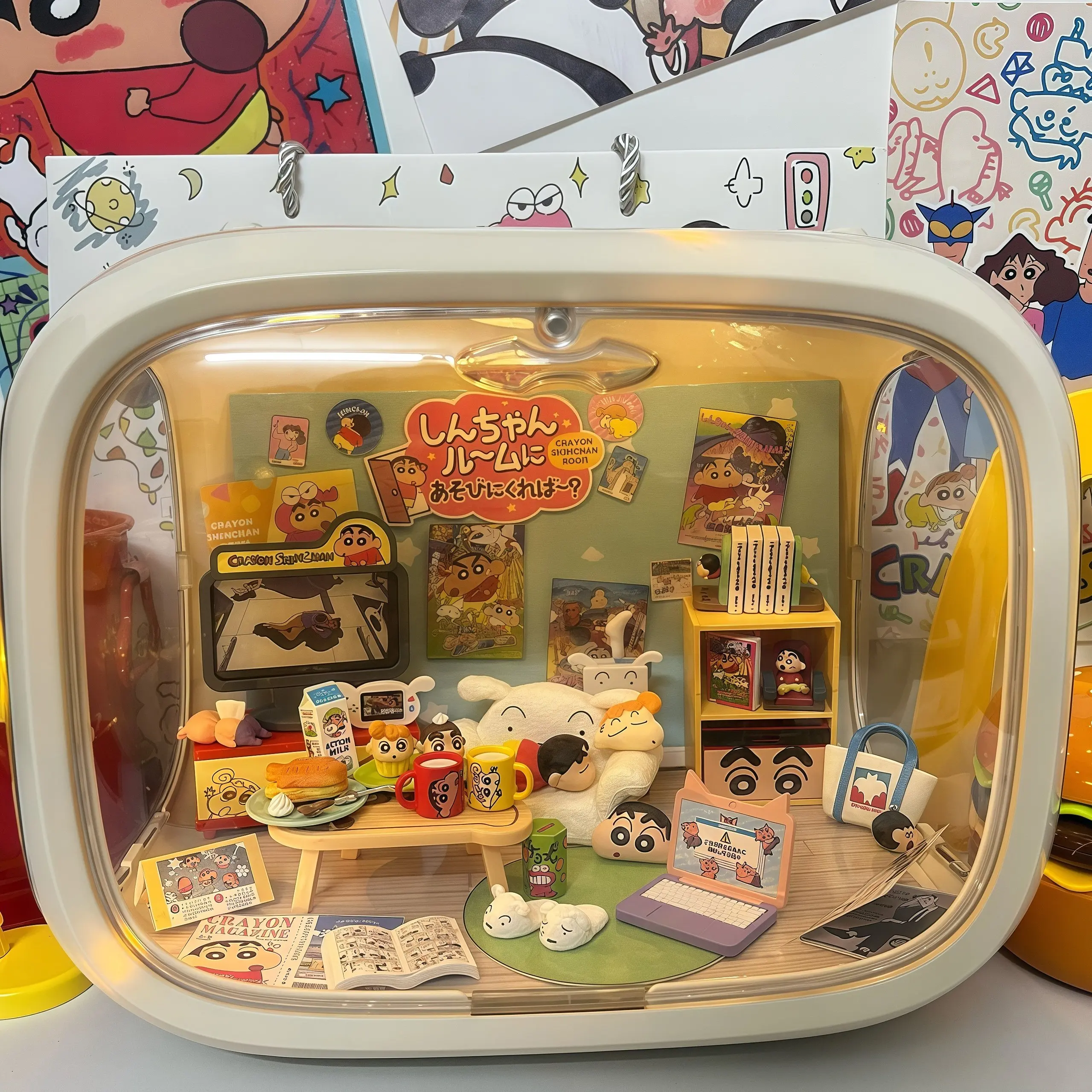 Re-ment Crayon Shinchan - Sofa miniatura para escritorio infantil - imagen 2