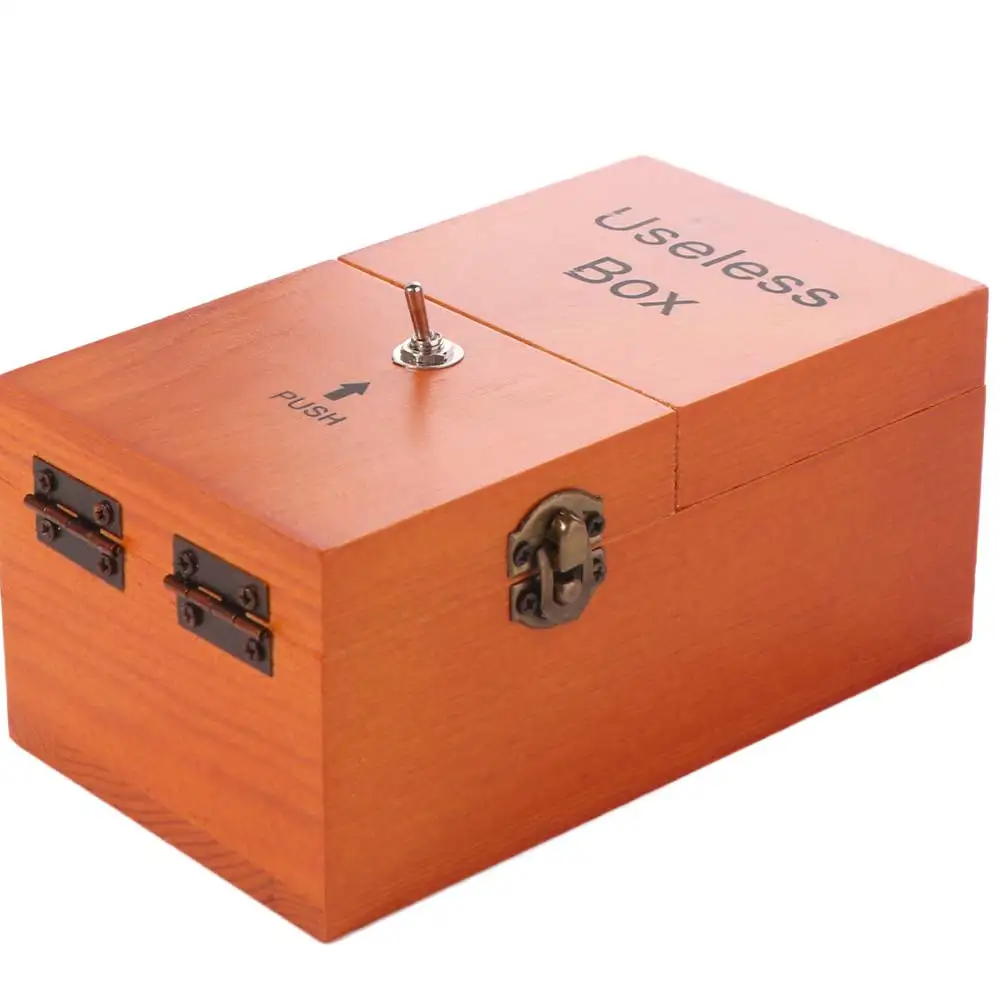 Caja de madera electrónica inútil juguete infantil divertida - imagen 4