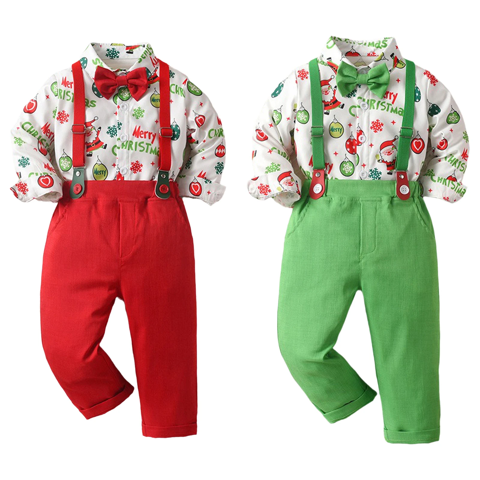 Niño con traje navideño de caballero