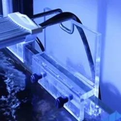 Soporte luz LED para acuario acrílico transparente sin perforación