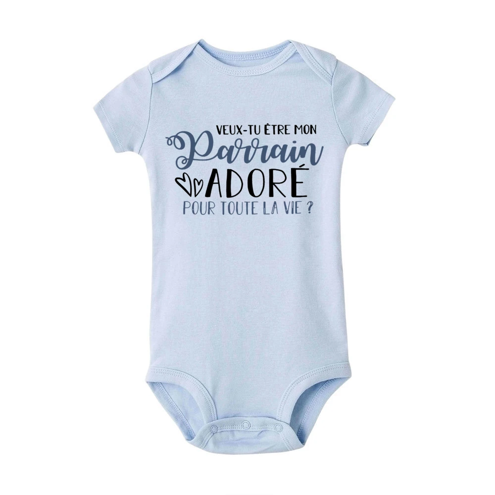 Body para bebé manga corta Be You Be My Godfather