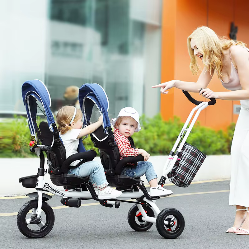 Triciclo gemelos resistente para niños de 1 a 5 años - imagen 3