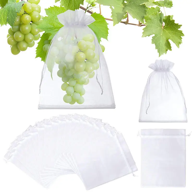 Bolsas de malla anti-pájaro para frutas y verduras de jardín - imagen 5