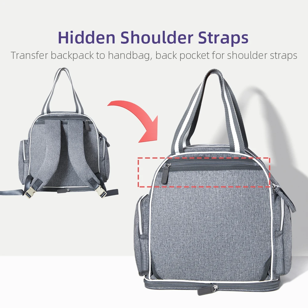 Mochila de Pañales Sunveno Viaje Bebé Impermeable Maternidad - imagen 2