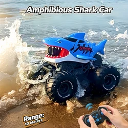 Coche RC anfibio teledirigido con pistola de agua y todoterreno