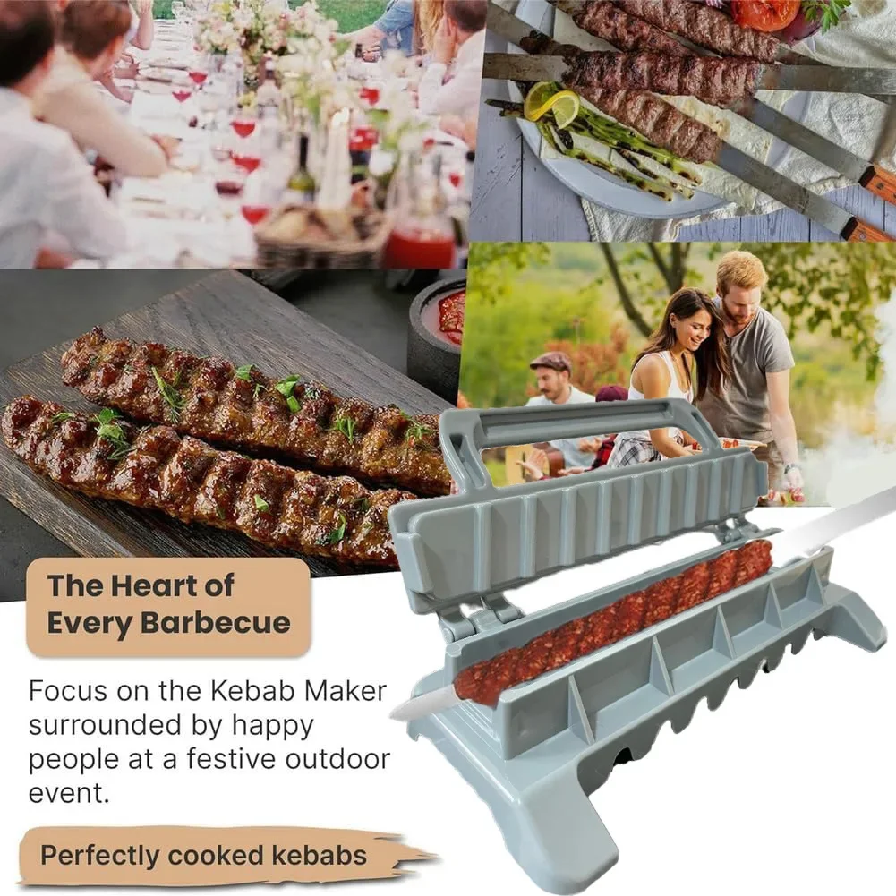 Prensa de kebab y brochetas reutilizable para barbacoa