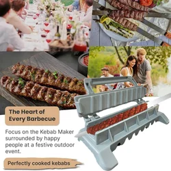 Prensa de kebab y brochetas reutilizable para barbacoa