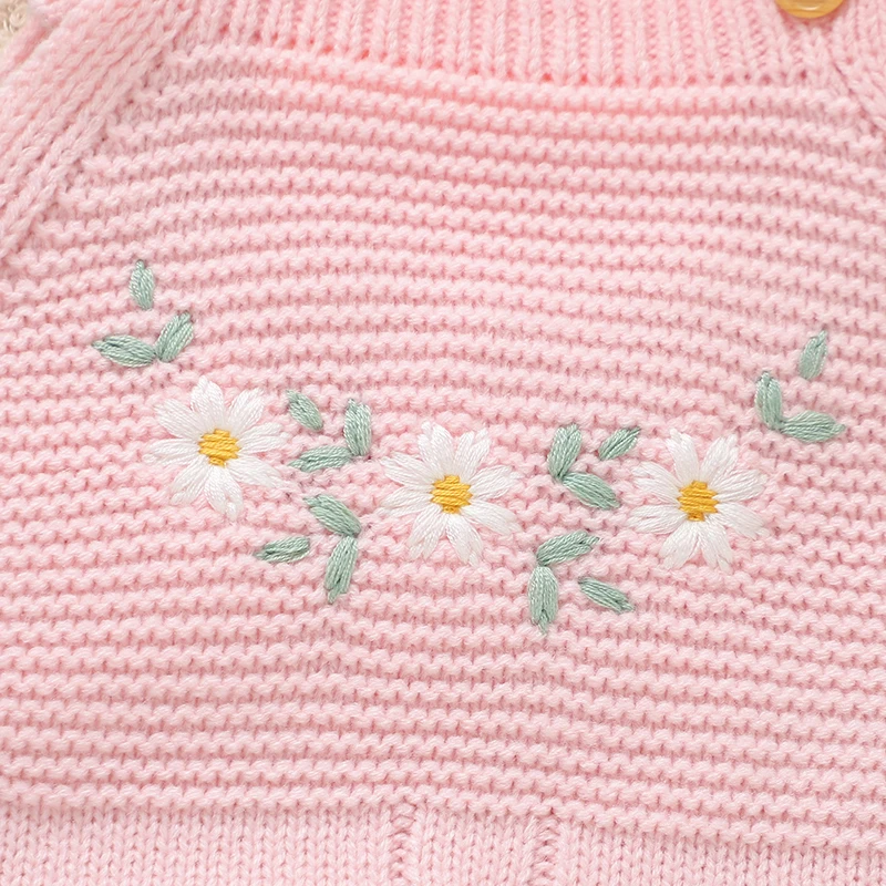 Pelele sin mangas con bordado floral para niña recién nacida - imagen 5